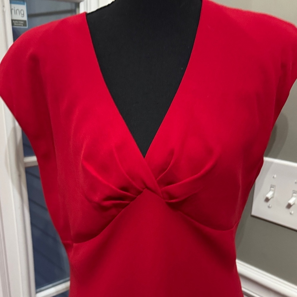 Jones Wear Dress Sz 14 red lined - Picture 3 of 10
